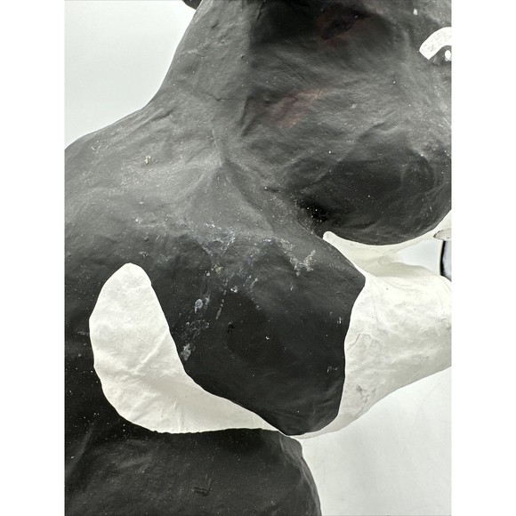 Dept 56 Bunny Rabbit Papier Paper Mache Large Black White Easter RARE - Picture 14 of 16